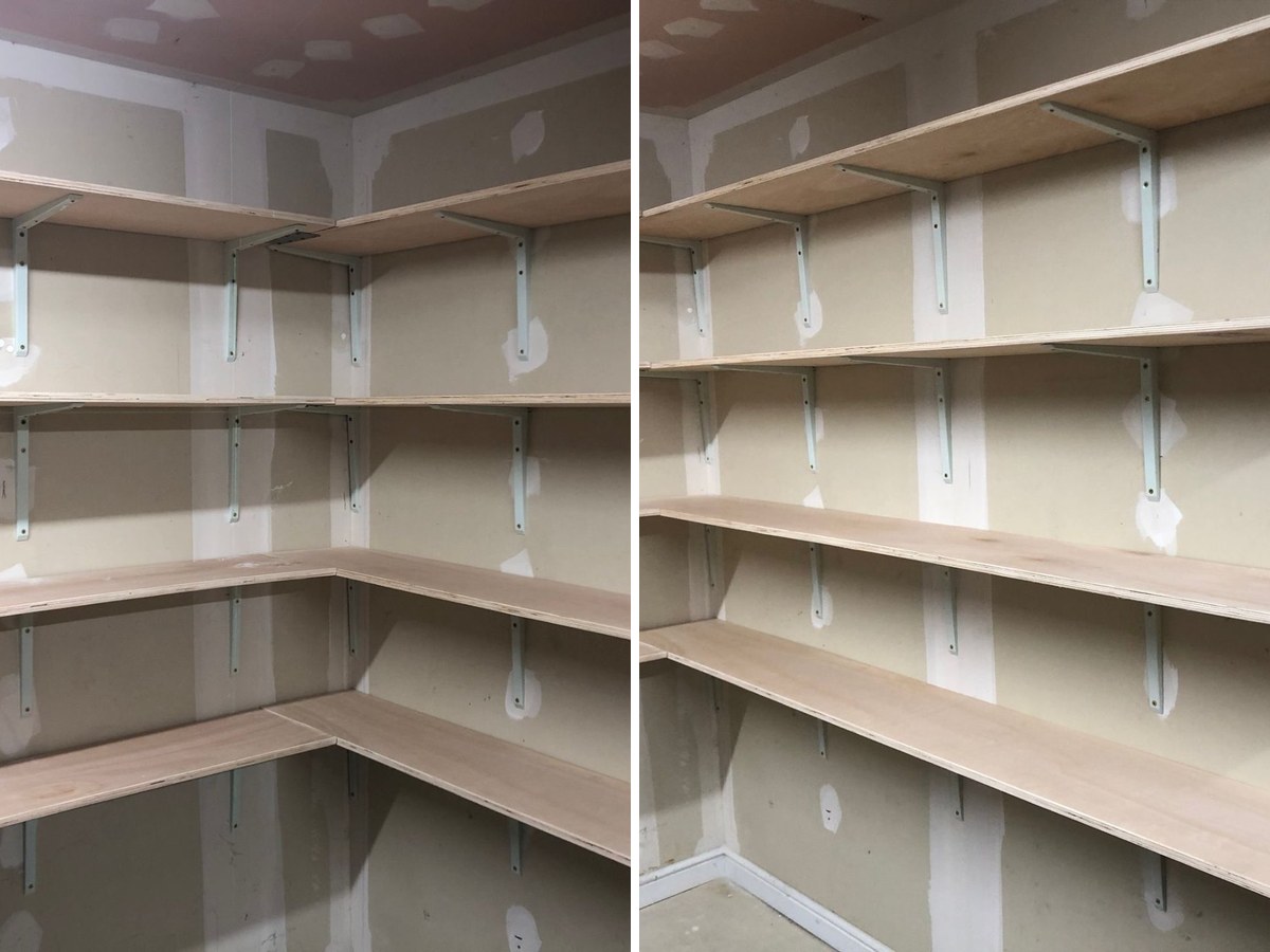 Garage Corner Shelving